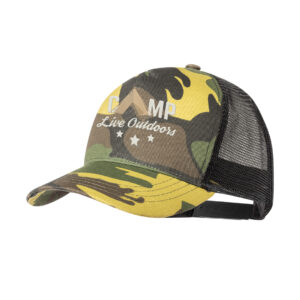 Ref. 40254 Gorra Trucker RPET Camuflaje 5 Paneles Redecilla