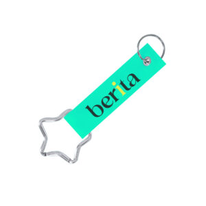 Ref. 40399 Llavero Short Lanyard Poliéster Plano Estrella Serigrafía