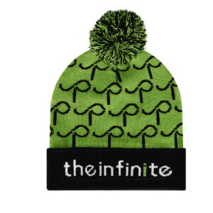 Ref. 40426 Gorro Beanie Acrílico Jacquard Dobladillo Bola 2 Capas
